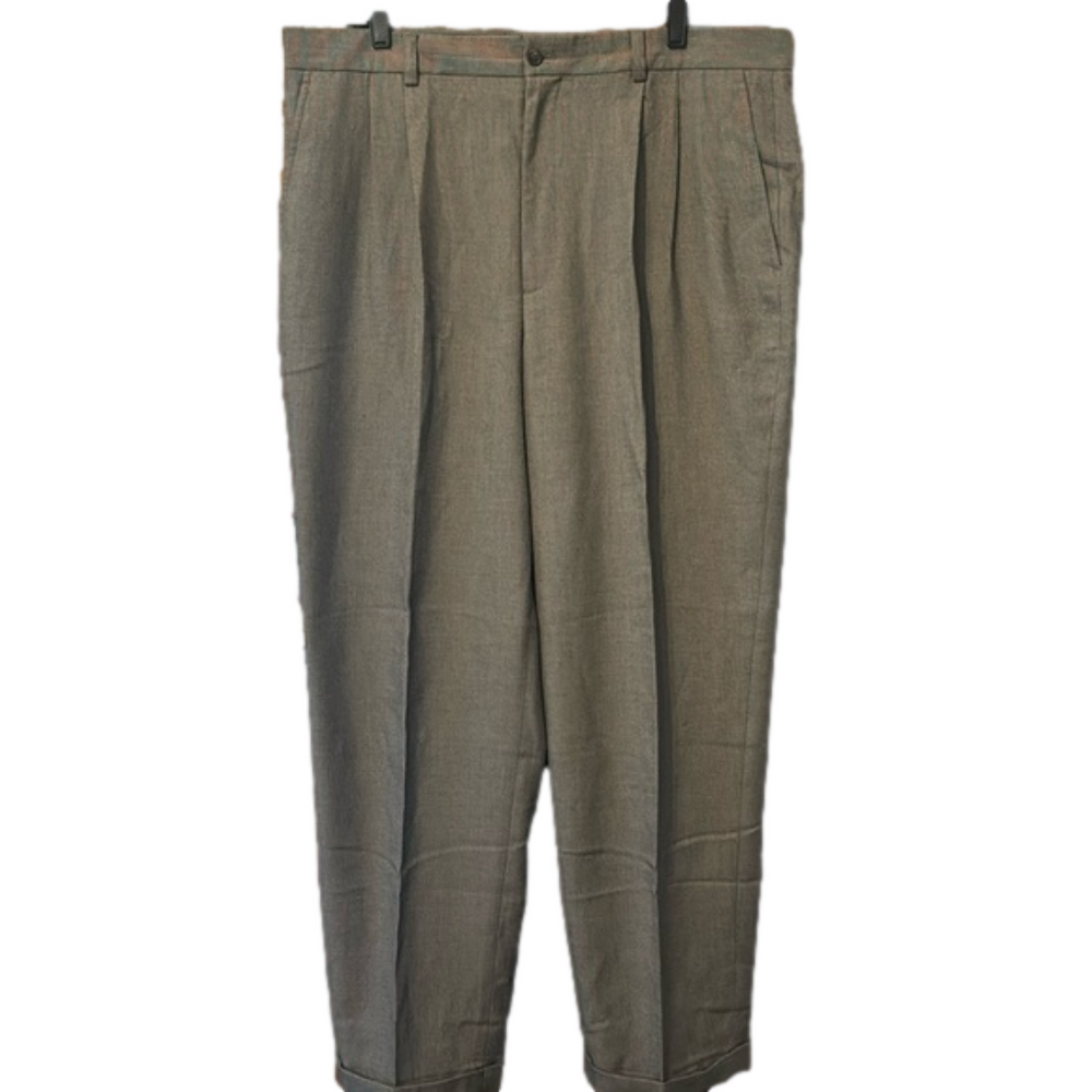 Access Pleated Cuffed Dress Pants Trousers Size 38X32